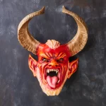 Máscara de diablo tallada en madera #2