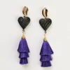 Aretes corazón de barro negro, diferentes diseños