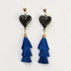 Aretes corazón de barro negro, diferentes diseños