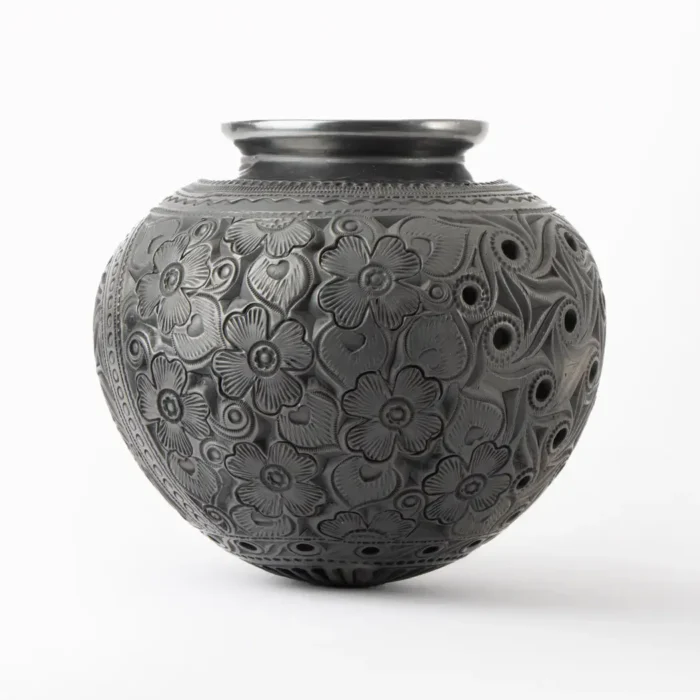 Cántaro Barro Negro Calado