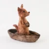 Seated fox sculpture