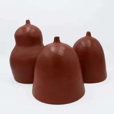 Lámpara colgante de barro rojo