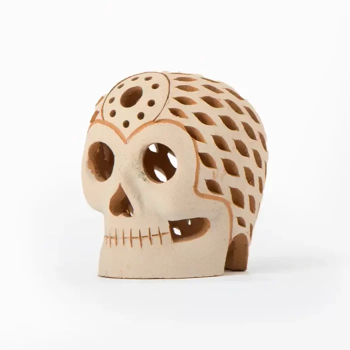 White Clay Openwork Skull