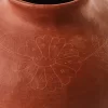 Vase with engraved flowers