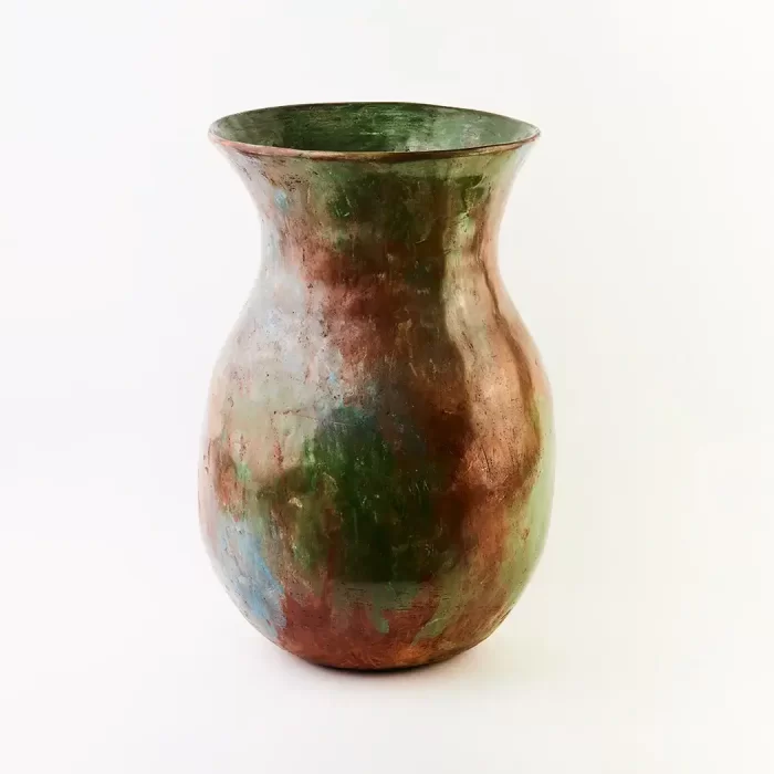 Green terracotta vase