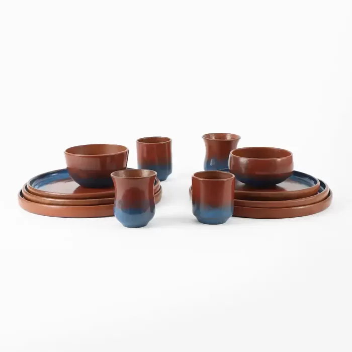 Clay Tableware for 4, Slips and Dyes