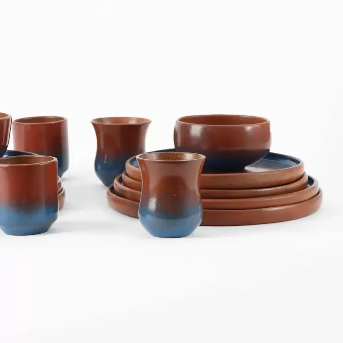 Clay Tableware for 4, Slips and Dyes