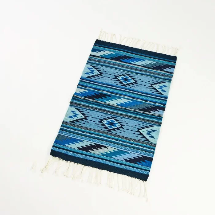 Wool rug with natural dyes.