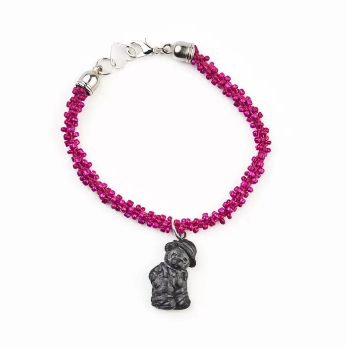 Bracelet with black mud charm. Different models.