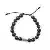 Black clay bead bracelet, silver pendant. Diferent models Different models.