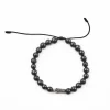 Black clay bead bracelet, silver pendant. Diferent models Different models.