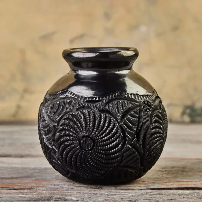 Mini Black Mud Pitcher - Unique Handmade Item