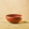 Midsize red clay bowl