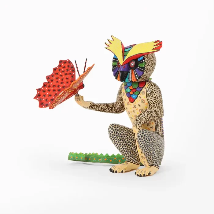 Alebrije Fusión Mono - Cabeza de Búho
