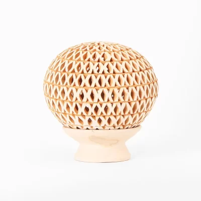 Small openwork clay coconut