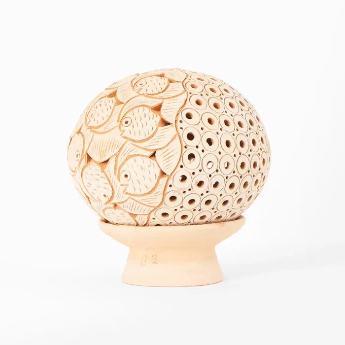 Coco chico de barro calado