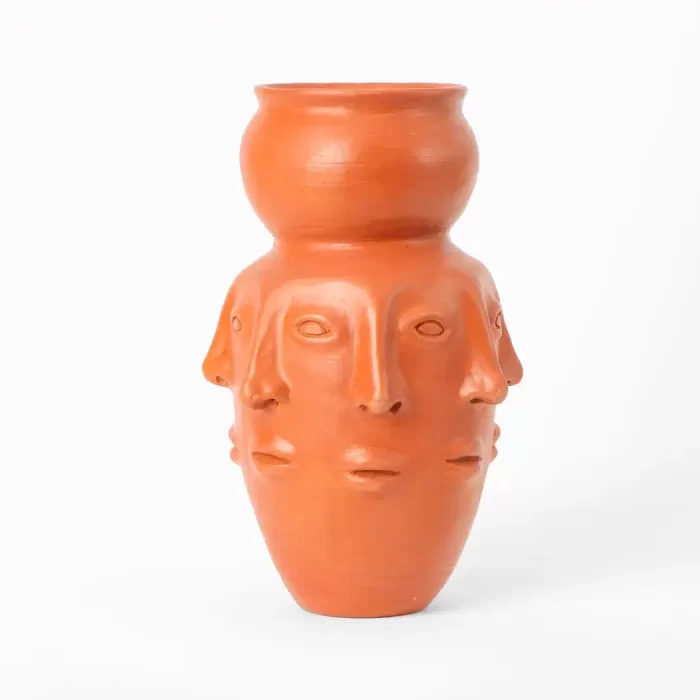 Red Clay 7-faced vase