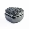 Heart #4: Handmade Black Mud Jewelry Box - Unique Designs