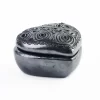 Heart #4: Handmade Black Mud Jewelry Box - Unique Designs