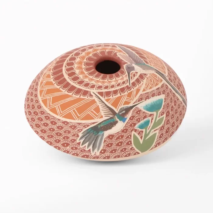 Red hummingbird pot
