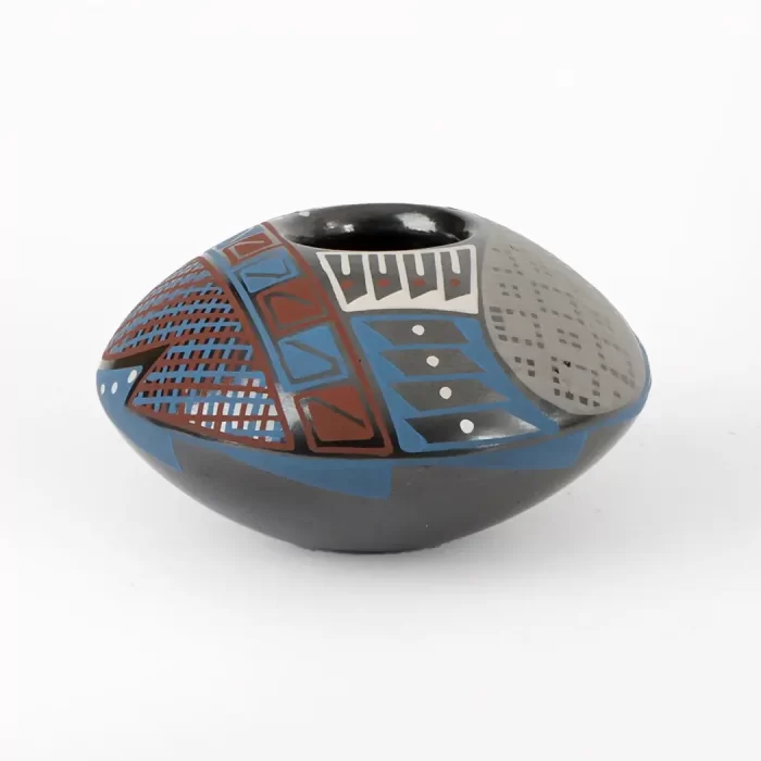 Portavela chico de cerámica Mata Ortiz multidiseño