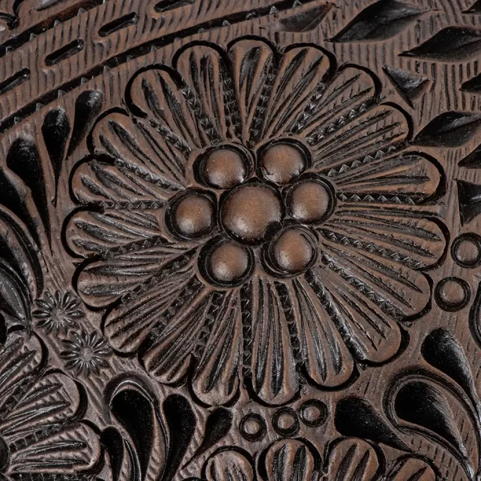 Corazón grande de barro color café