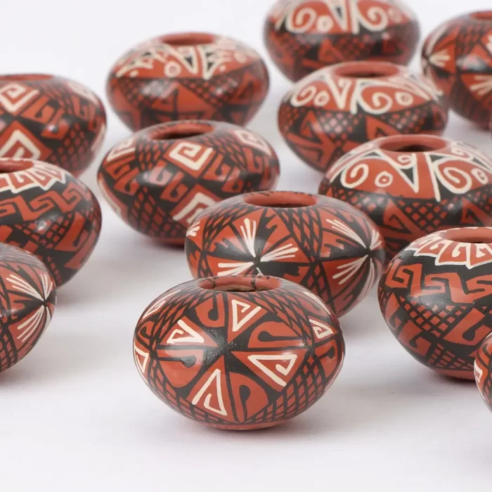 Portavela mini de cerámica Mata Ortiz