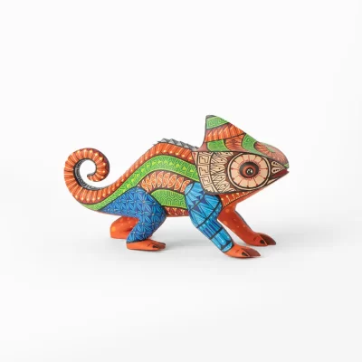 Alebrije Camaleón naranja