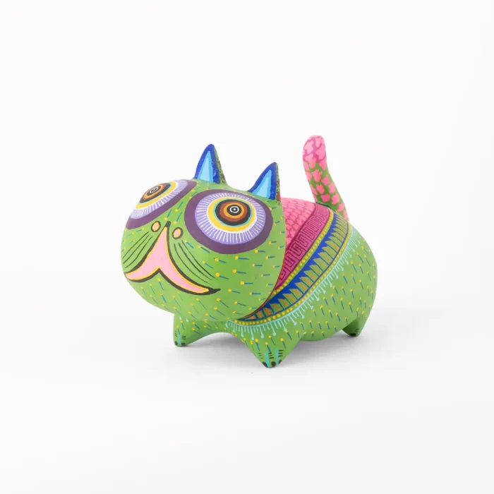 Alebrije Gato bola, color verde