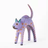 Arched Cat Alebrije, small, lilac color