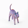 Alebrije de Gato arqueado, chico, color lila