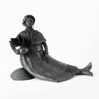 Sirena Tehuana de barro negro