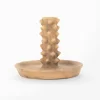 Natural clay candlestick