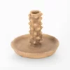 Natural clay candlestick