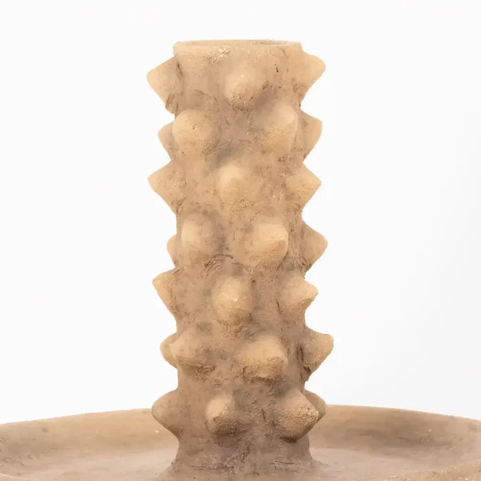 Natural clay candlestick