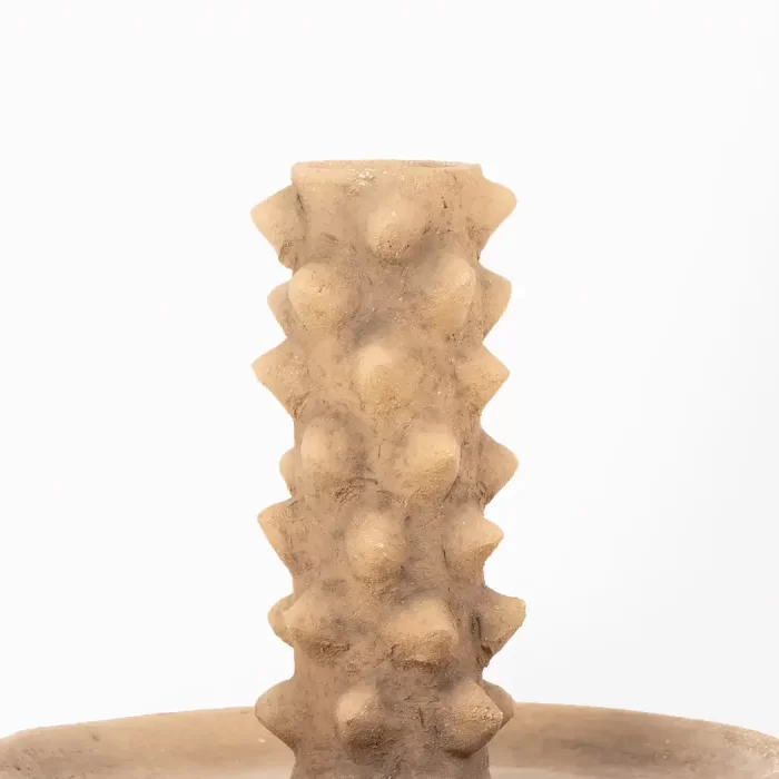 Natural clay candlestick