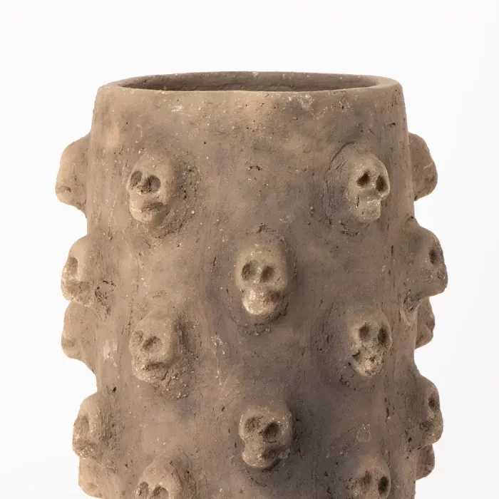 Vaso cráneo rústico