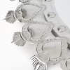 Mirror with Tinplate Hearts 56 cm