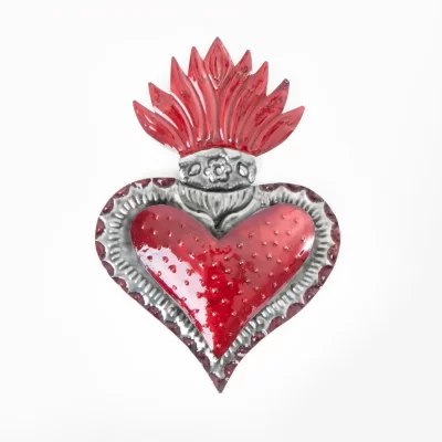 2D tinplate heart 20 cm