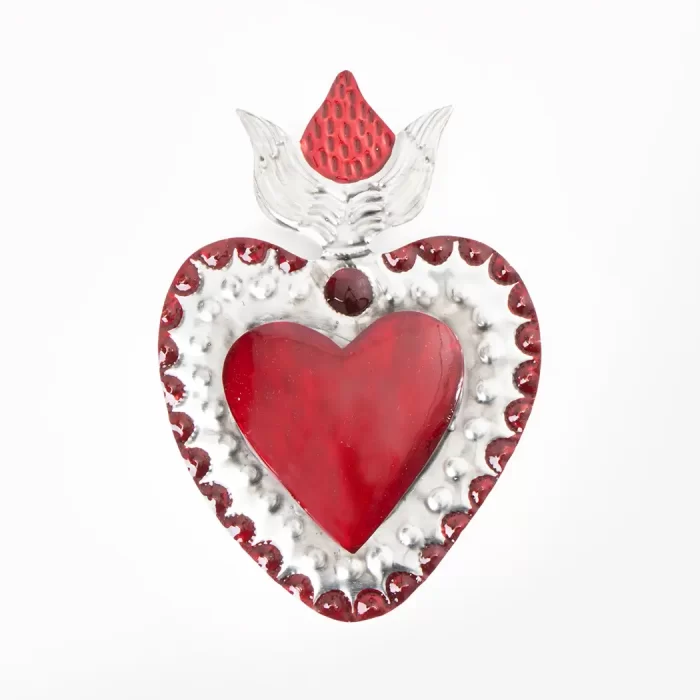 2D tinplate heart 20 cm