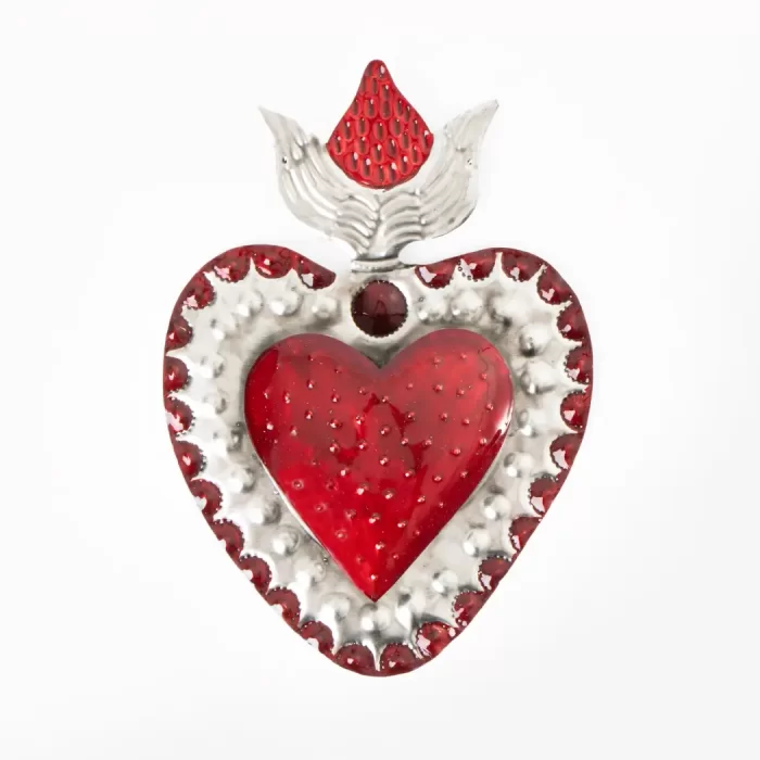 2D tinplate heart 20 cm