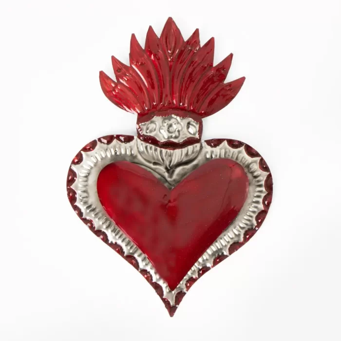 2D tinplate heart 20 cm
