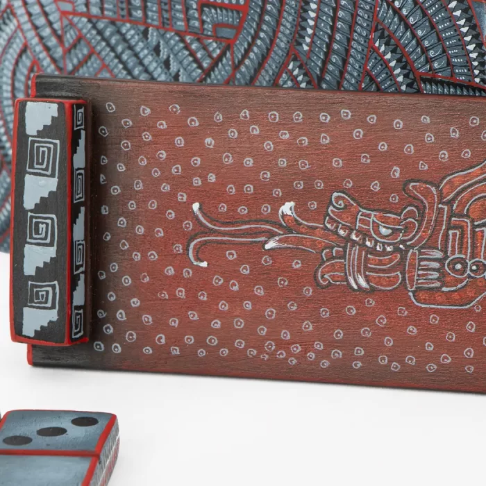 Dominoes Feathered Serpent with alebrije design
