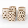 Openwork clay candle holder