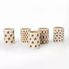 Openwork clay candle holder