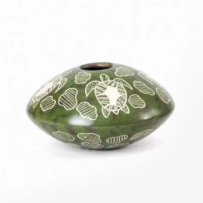 Mata Ortíz ceramic pot "Green turtle".