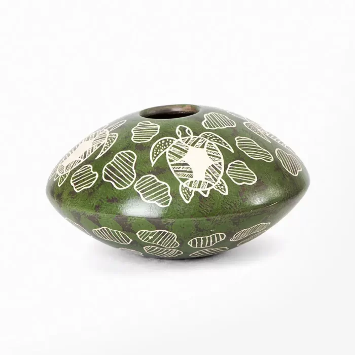 Mata Ortíz ceramic pot "Green turtle".