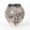 Mariposa pot black with white