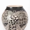 Mariposa pot black with white