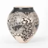 Mariposa pot black with white